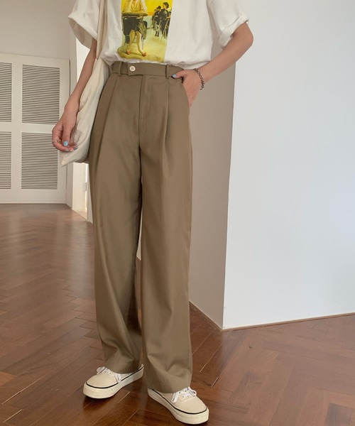 Ritzy（リッツィー）の「ハイウエストリモートストレートパンツ（その他パンツ・レディース・ブラック/ベージュ/グレー・M/L）」の15枚目の写真