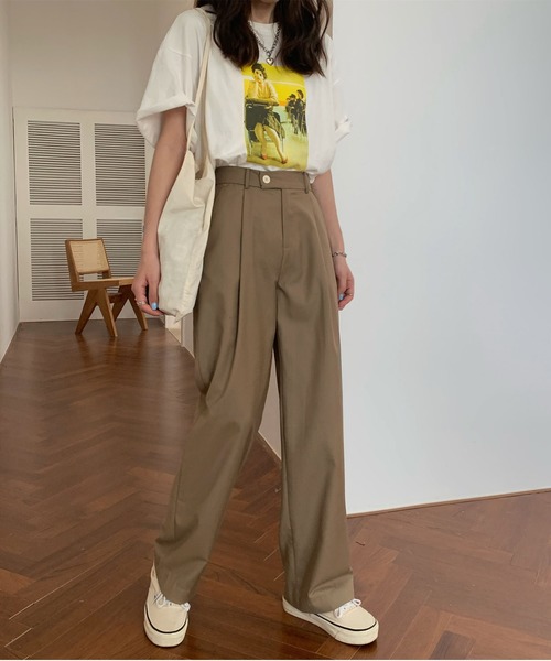 Ritzy（リッツィー）の「ハイウエストリモートストレートパンツ（その他パンツ・レディース・ブラック/ベージュ/グレー・M/L）」の14枚目の写真