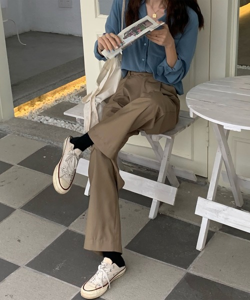 Ritzy（リッツィー）の「ハイウエストリモートストレートパンツ（その他パンツ・レディース・ブラック/ベージュ/グレー・M/L）」の11枚目の写真