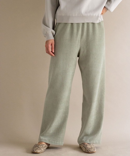ottilie（オティーリエ）の「コーデュロイジャージパンツ（その他パンツ・レディース・ブラウン/ミント/ブラック/チャコールグレー・FREE）」の8枚目の写真