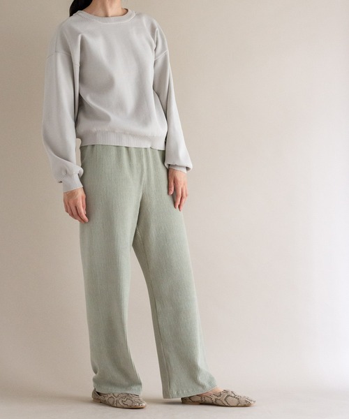 ottilie（オティーリエ）の「コーデュロイジャージパンツ（その他パンツ・レディース・ブラウン/ミント/ブラック/チャコールグレー・FREE）」の20枚目の写真