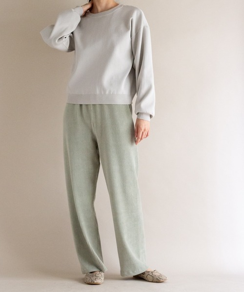 ottilie（オティーリエ）の「コーデュロイジャージパンツ（その他パンツ・レディース・ブラウン/ミント/ブラック/チャコールグレー・FREE）」の18枚目の写真