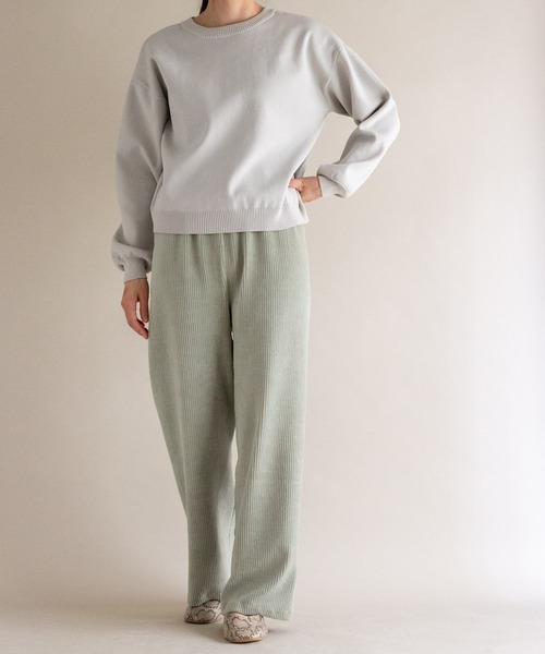 ottilie（オティーリエ）の「コーデュロイジャージパンツ（その他パンツ・レディース・ブラウン/ミント/ブラック/チャコールグレー・FREE）」の19枚目の写真