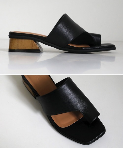select MOCA（セレクトモカ）の「フェイクレザートングサンダル（サンダル・レディース・ブラック/グリーン/アイボリー/ダークブラウン・SMALL/MEDIUM/LARGE）」の6枚目の写真