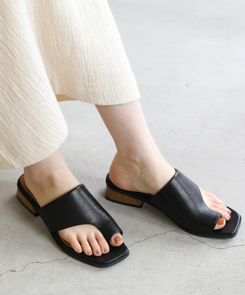 フェイクレザートングサンダル（サンダル）｜select MOCA（セレクト