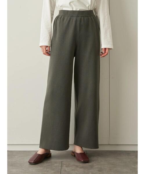 AMERICAN HOLIC（アメリカンホリック）の「総針ニットワイドパンツ（その他パンツ・レディース・ライトベージュ/チャコールグレー・L/M）」の16枚目の写真