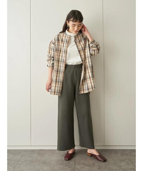 AMERICAN HOLIC（アメリカンホリック）の「総針ニットワイドパンツ（その他パンツ・レディース・ライトベージュ/チャコールグレー・L/M）」の15枚目の写真