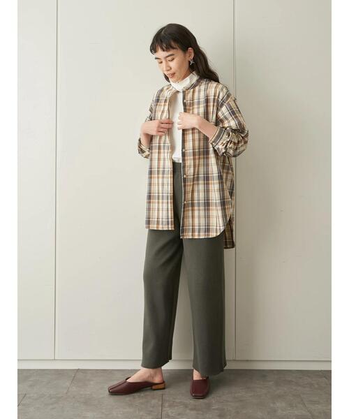 AMERICAN HOLIC（アメリカンホリック）の「総針ニットワイドパンツ（その他パンツ・レディース・ライトベージュ/チャコールグレー・L/M）」の14枚目の写真