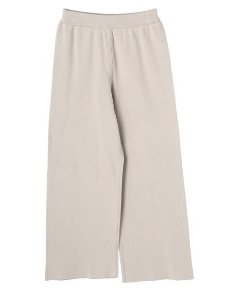 AMERICAN HOLIC（アメリカンホリック）の「総針ニットワイドパンツ（その他パンツ・レディース・ライトベージュ/チャコールグレー・L/M）」の7枚目の写真