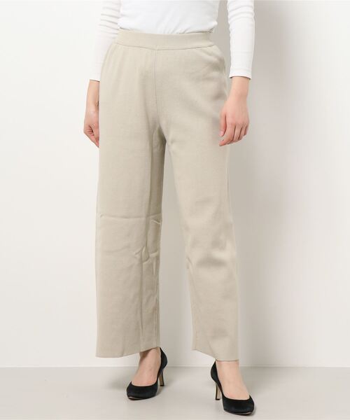 AMERICAN HOLIC（アメリカンホリック）の「総針ニットワイドパンツ（その他パンツ・レディース・ライトベージュ/チャコールグレー・L/M）」の6枚目の写真