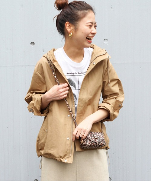 JOURNAL STANDARD relume(ジャーナルスタンダード レリューム)の「グログランマウンテンパーカー◆(マウンテンパーカー・レディース・ブラック/ベージュ/カーキ・FREE)」の3枚目の写真