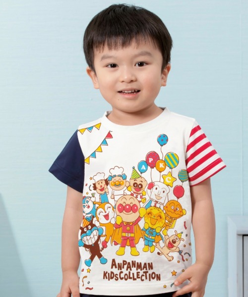 セール】パーティ―柄Tシャツ(Tシャツ/カットソー)|ANPANMAN KIDS ...
