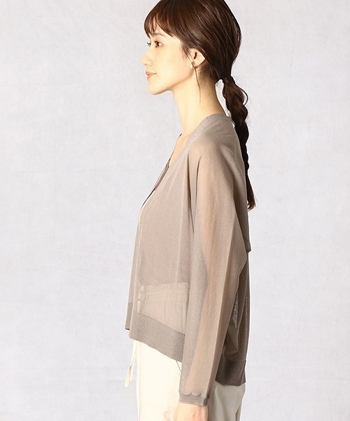 Comme　Ca　Mature（コムサマチュア）の「ドルマンスリーブ カーディガン（カーディガン/ボレロ・レディース・ライトグレー/ネイビー/ブラウン・FREE）」の8枚目の写真