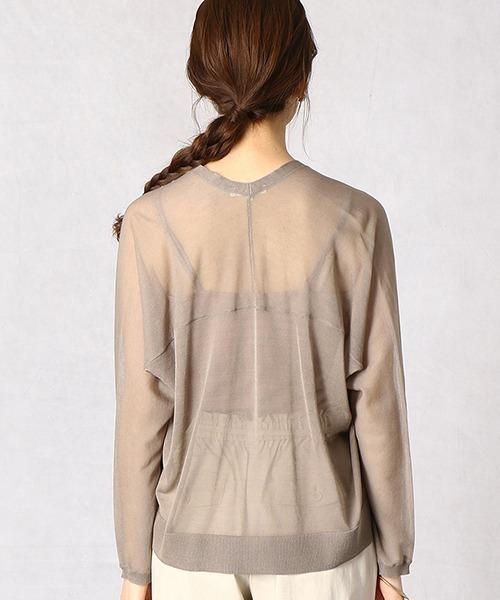 Comme　Ca　Mature（コムサマチュア）の「ドルマンスリーブ カーディガン（カーディガン/ボレロ・レディース・ライトグレー/ネイビー/ブラウン・FREE）」の9枚目の写真