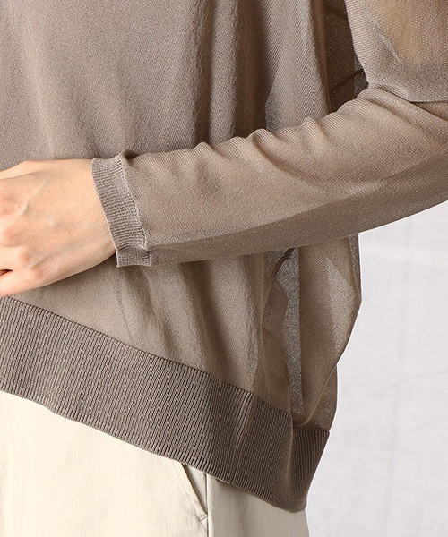 Comme　Ca　Mature（コムサマチュア）の「ドルマンスリーブ カーディガン（カーディガン/ボレロ・レディース・ライトグレー/ネイビー/ブラウン・FREE）」の11枚目の写真