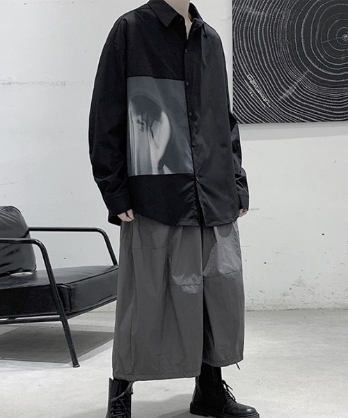 WESTBOY(ウエストボーイ)の「【WB ORIGINALS】Design Print Big Silhouette Drop Shoulder Dress Shirt(シャツ/ブラウス・メンズ・ブラック/ホワイト・L/M/XL)」の10枚目の写真