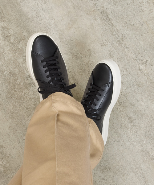 TOSS(トス)の「TOSS トス / Chester チェスター ビブラムソール レザードレススニーカー / TOSS-B1(スニーカー・メンズ・ブラック×ホワイト/ブラック/ホワイト/ナチュラル・9/10/8/7/4/6/5)」の8枚目の写真