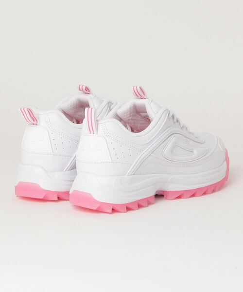 FILA(フィラ)の「FILA/フィラ 厚底スニーカー ディストーター F5170-0154(スニーカー・レディース・ホワイト×ピンク・25.0cm/24.0cm/23.0cm/23.5cm)」の2枚目の写真
