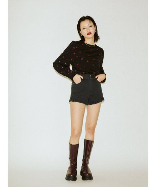 jouetie（ジュエティ）の「フラワー2WAYブラウス（シャツ/ブラウス・レディース・ブラック/グリーン/ベージュ・MEDIUM）」の16枚目の写真