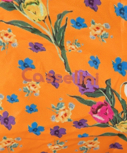 Casselini（キャセリーニ）の「プリントフリルエコバッグ（エコバッグ/サブバッグ・レディース・アイボリー/ブラウン/ブルー系/オレンジ・FREE）」の11枚目の写真