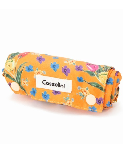 Casselini（キャセリーニ）の「プリントフリルエコバッグ（エコバッグ/サブバッグ・レディース・アイボリー/ブラウン/ブルー系/オレンジ・FREE）」の8枚目の写真