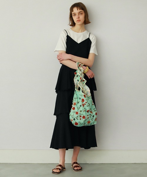 Casselini（キャセリーニ）の「プリントフリルエコバッグ（エコバッグ/サブバッグ・レディース・アイボリー/ブラウン/ブルー系/オレンジ・FREE）」の15枚目の写真