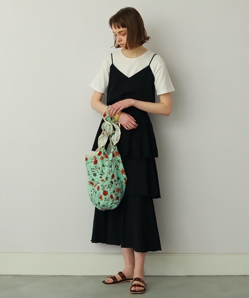 Casselini（キャセリーニ）の「プリントフリルエコバッグ（エコバッグ/サブバッグ・レディース・アイボリー/ブラウン/ブルー系/オレンジ・FREE）」の21枚目の写真