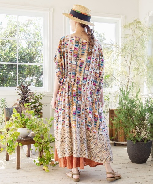 チャイハネ（チャイハネ）の「【チャイハネ】ラサフラワーサンダル（サンダル・レディース・ベージュ/ネイビー/グリーン・M/L）」の7枚目の写真