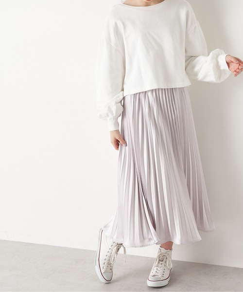 OLIVE des OLIVE（オリーブデオリーブ）の「【S/Mサイズ】【WEB限定カラー有】OLIVEプリーツスカート（スカート・レディース・ライトグレー/アイボリー/ホワイト系その他/ライトブラウン/ラベンダー・SMALL/MEDIUM）」の3枚目の写真