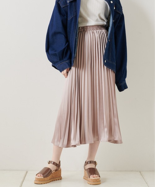 OLIVE des OLIVE（オリーブデオリーブ）の「【S/Mサイズ】【WEB限定カラー有】OLIVEプリーツスカート（スカート・レディース・ライトグレー/アイボリー/ホワイト系その他/ライトブラウン/ラベンダー・SMALL/MEDIUM）」の12枚目の写真