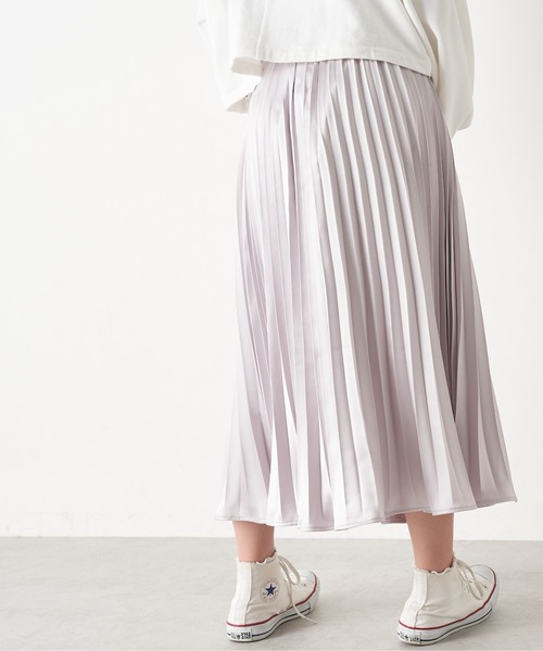 OLIVE des OLIVE（オリーブデオリーブ）の「【S/Mサイズ】【WEB限定カラー有】OLIVEプリーツスカート（スカート・レディース・ライトグレー/アイボリー/ホワイト系その他/ライトブラウン/ラベンダー・SMALL/MEDIUM）」の9枚目の写真