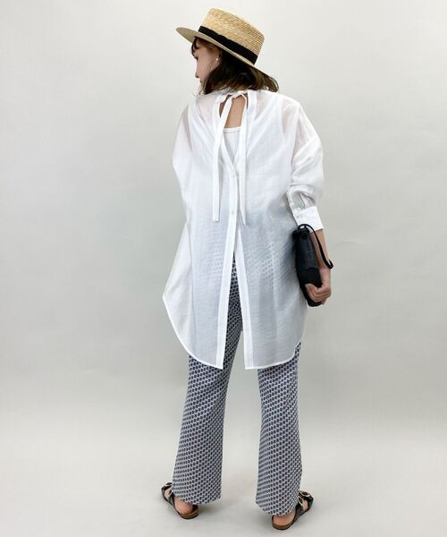 fredy repit（フレディレピ）の「花柄カットジャガード イージーパンツ（その他パンツ・レディース・ホワイト系その他5/ブラック系その他3/グレー系その他4・38）」の10枚目の写真