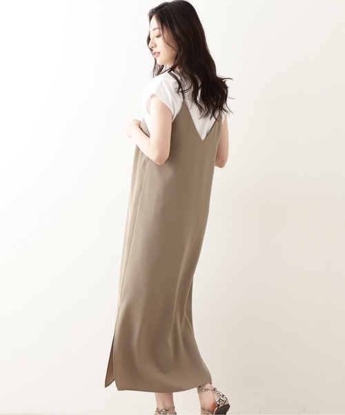 NATURAL BEAUTY BASIC（ナチュラルビューティーベーシック）の「キャミワンピース（ワンピース・レディース・ブラック/ピンク/カーキ・SMALL/MEDIUM）」の12枚目の写真