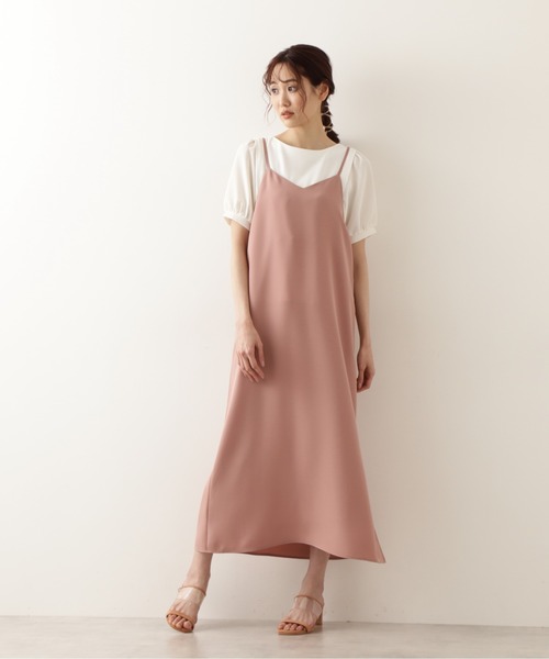 NATURAL BEAUTY BASIC（ナチュラルビューティーベーシック）の「キャミワンピース（ワンピース・レディース・ブラック/ピンク/カーキ・SMALL/MEDIUM）」の16枚目の写真