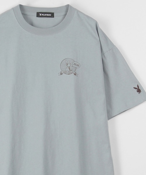 PLAYBOY（プレイボーイ）の「【PLAY BOY/プレイボーイ】バックプリント ワンポイント コミック柄ラビット プリントＴシャツ/半袖Tシャツ（Tシャツ/カットソー・メンズ・ホワイト/ライトブルー/ブラック/グリーン/アイボリー/ホワイト系その他・M/L）」の12枚目の写真