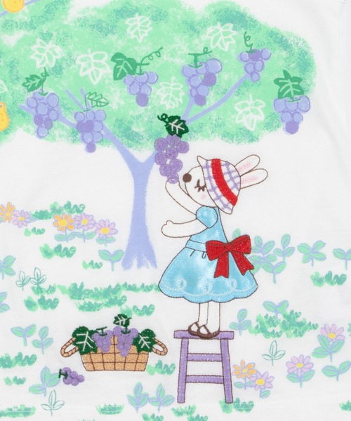 KP（ケーピー）の「mimiちゃんフルーツ狩りモチーフ半袖Tシャツ(100-130cm)（Tシャツ/カットソー・キッズ・イエロー/オフホワイト・110cm/130cm/120cm/100cm）」の7枚目の写真
