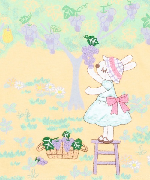 KP（ケーピー）の「mimiちゃんフルーツ狩りモチーフ半袖Tシャツ(100-130cm)（Tシャツ/カットソー・キッズ・イエロー/オフホワイト・110cm/130cm/120cm/100cm）」の5枚目の写真