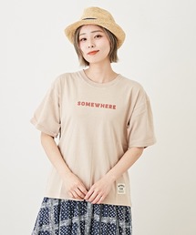 CUBE SUGAR（キューブシュガー）の「OE天竺 ピグメント染 プリントTシャツ（Tシャツ/カットソー）」