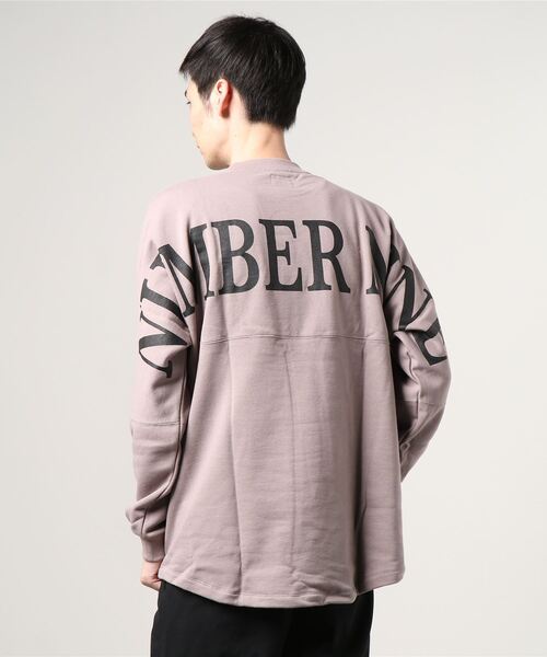 STUDIOUS SELECT(ステュディオスセレクト)の「【NUMBER(N)INE】EX.Backprint L/S sweat tee(スウェット・メンズ・ブラック/ピンクベージュ/ホワイト・2/1/3)」の6枚目の写真