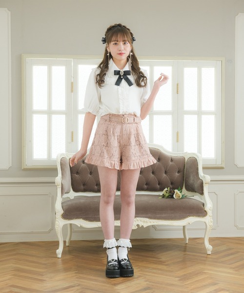 ROJITA(ロジータ)の「リングバックルレースショートパンツ(その他パンツ・レディース・ブラック/ピンク/ピンク系その他・FREE)」の5枚目の写真