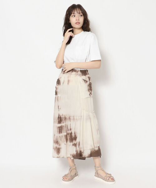 AVIREX（アヴィレックス）の「タイダイ イレギュラースカート/ TIE-DYED IRREGULAR SKIRT（スカート・レディース・ブラック/オフホワイト・FREE/SMALL/MEDIUM）」の22枚目の写真