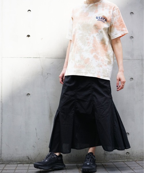 AVIREX（アヴィレックス）の「タイダイ イレギュラースカート/ TIE-DYED IRREGULAR SKIRT（スカート・レディース・ブラック/オフホワイト・FREE/SMALL/MEDIUM）」の20枚目の写真