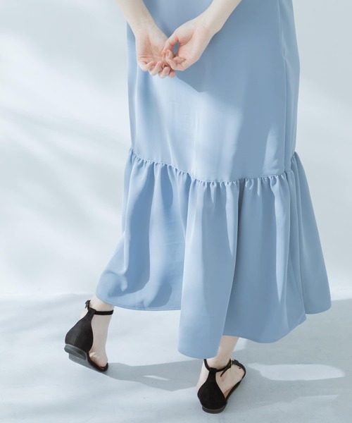 URBAN RESEARCH Sonny Label（アーバンリサーチサニーレーベル）の「ティアードシャツワンピース（ワンピース・レディース・ブラック/ベージュ/ブルー・FREE）」の9枚目の写真