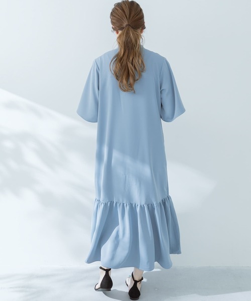 URBAN RESEARCH Sonny Label（アーバンリサーチサニーレーベル）の「ティアードシャツワンピース（ワンピース・レディース・ブラック/ベージュ/ブルー・FREE）」の7枚目の写真