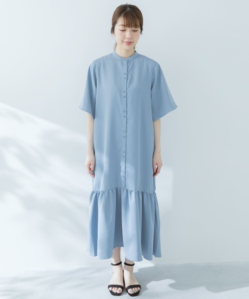 URBAN RESEARCH Sonny Label（アーバンリサーチサニーレーベル）の「ティアードシャツワンピース（ワンピース・レディース・ブラック/ベージュ/ブルー・FREE）」の15枚目の写真