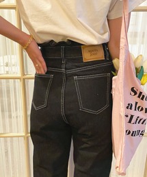 apres jour | アプレロゴパッチテーパードデニム【ZOZOTOWN限定アイテム】【4AP】(デニムパンツ)