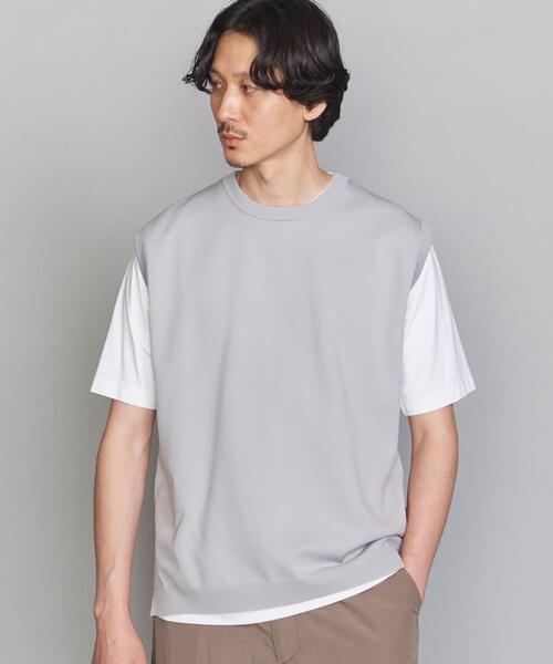 BEAUTY&YOUTH UNITED ARROWS（ビューティーアンドユースユナイテッドアローズ）の「BY レイヤード ニットベスト＆Tシャツ（ベスト・メンズ・ライトグレー/ベージュ/ネイビー・SMALL/MEDIUM/LARGE/X-LARGE）」の7枚目の写真