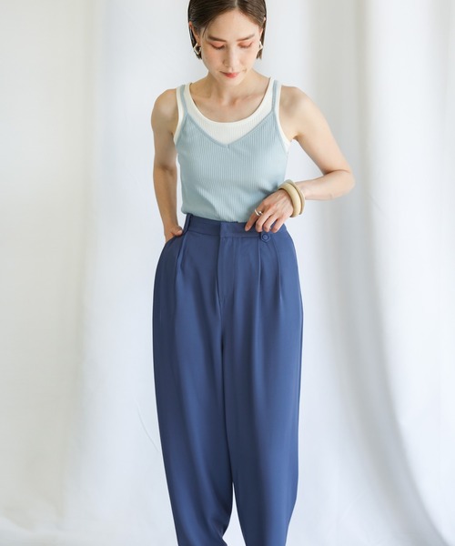 select MOCA（セレクトモカ）の「2021 SS ダブルタックコクーンパンツ（その他パンツ・レディース・ホワイト/ブラック/ブルー・FREE）」の11枚目の写真