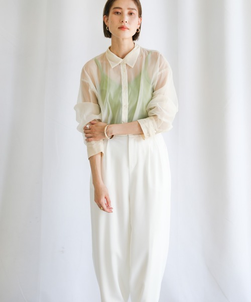 select MOCA（セレクトモカ）の「2021 SS ダブルタックコクーンパンツ（その他パンツ・レディース・ホワイト/ブラック/ブルー・FREE）」の16枚目の写真