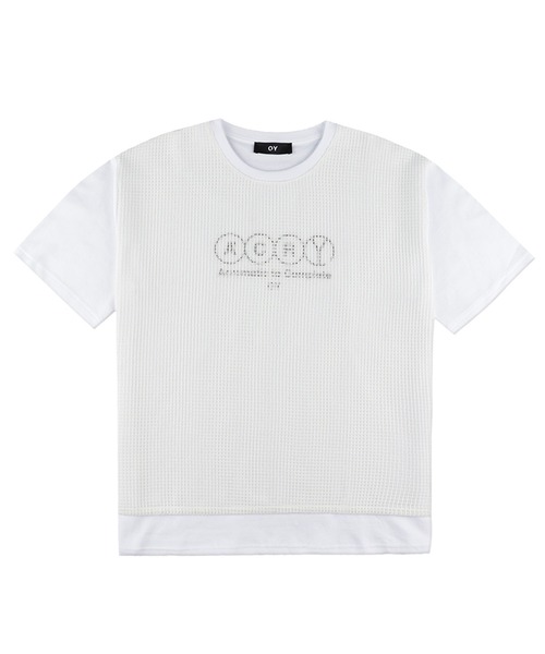 OY/オーワイ』MESH SLOGAN T/メッシュスローガンデザイン半袖T